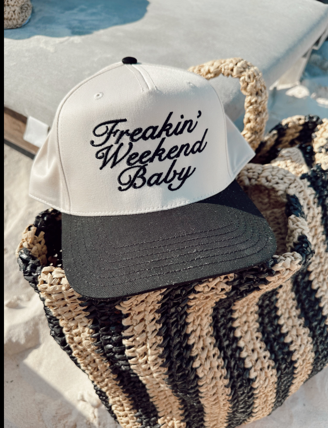 Freakin' Weekend Baby - Black Vintage Trucker Hat