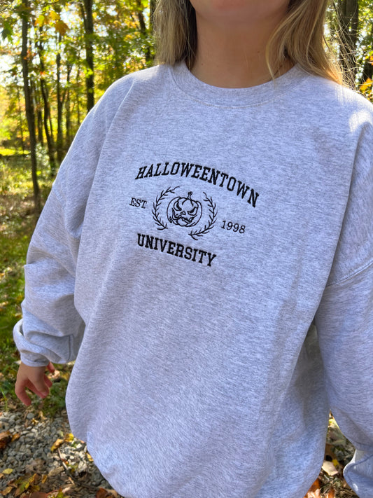 Halloweentown University Embroidered Crewneck Sweatshirt