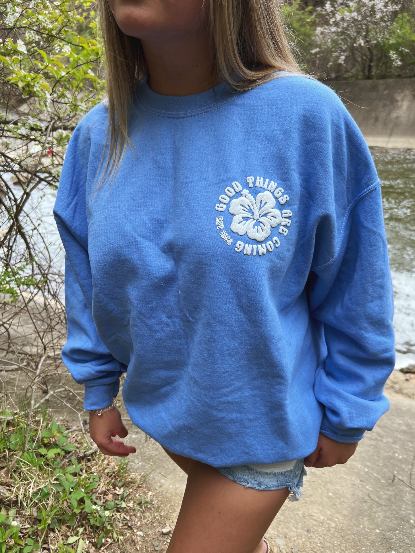 Good Things Are Coming Puff Sweatshirt