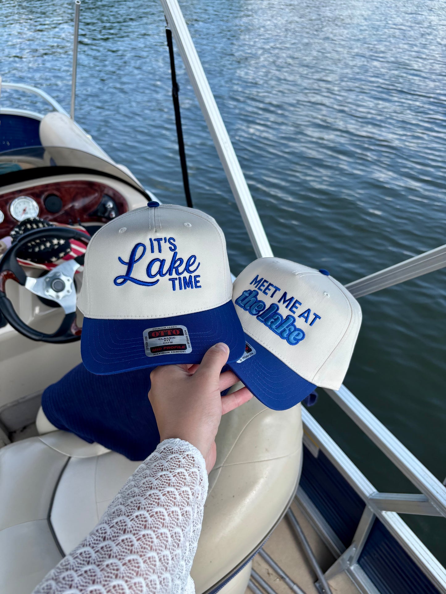 It's Lake Time Embroidered Trucker Hat