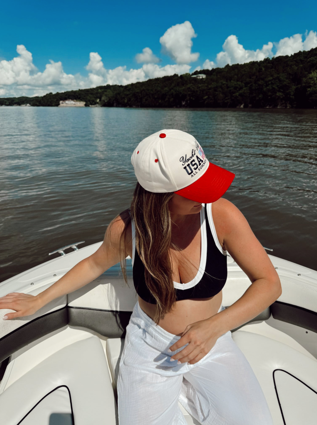 Yacht Club USA Vintage Trucker Hat