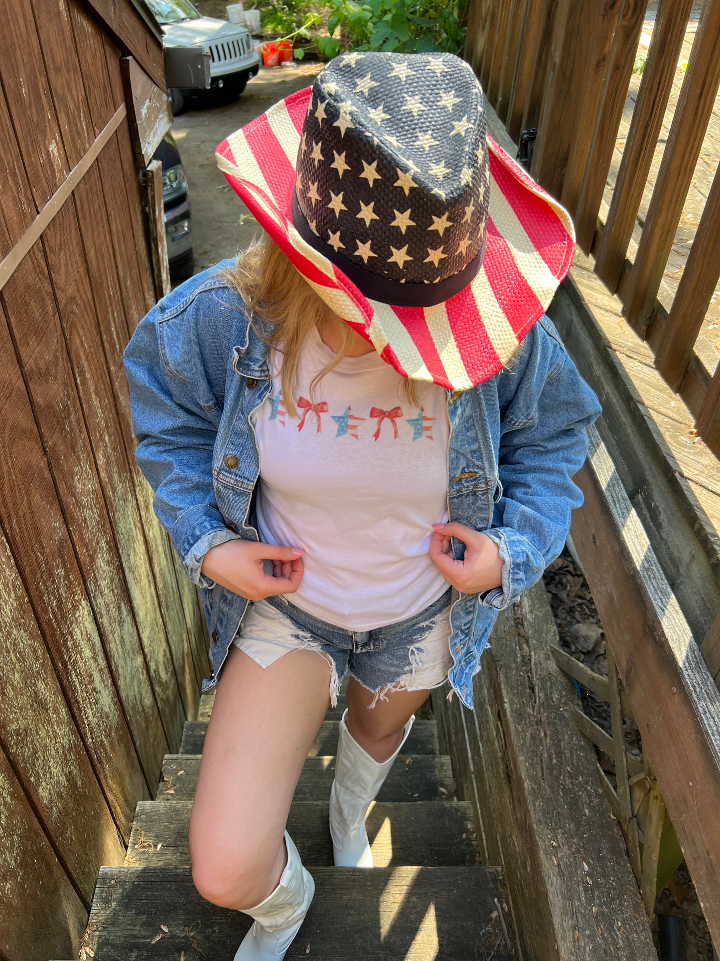 Red, White, and Bows Tank