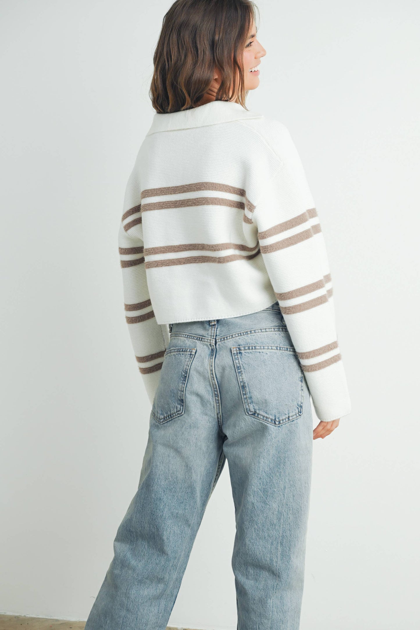 Stripe Collar Sweater