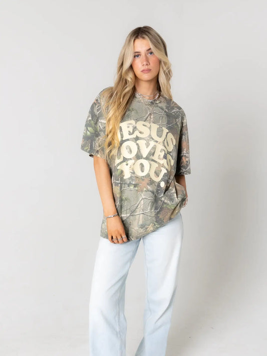 Jesus Loves You. Camo T-Shirt