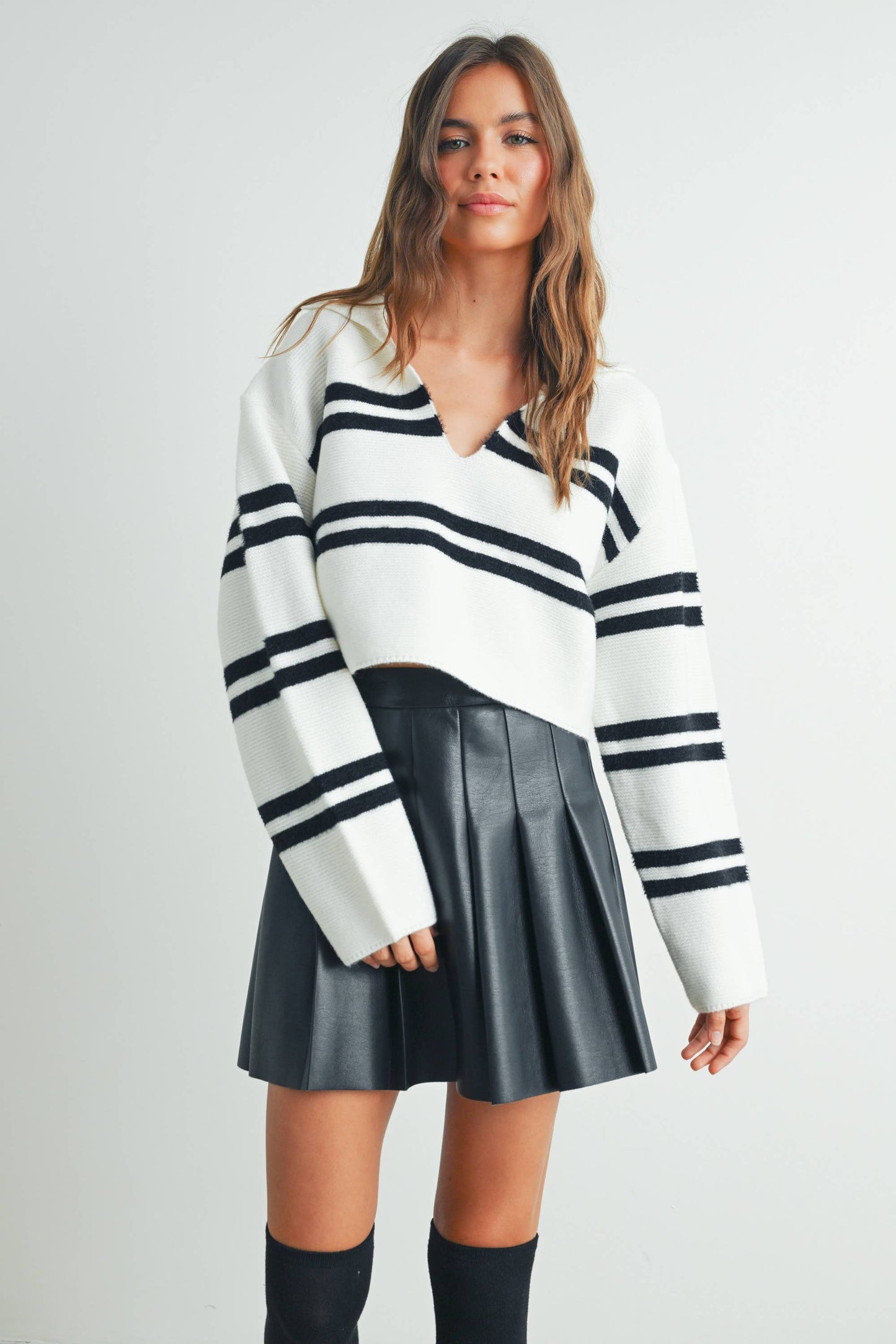 Stripe Collar Sweater