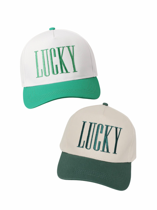 LUCKY Embroidered Two-Tone Hat