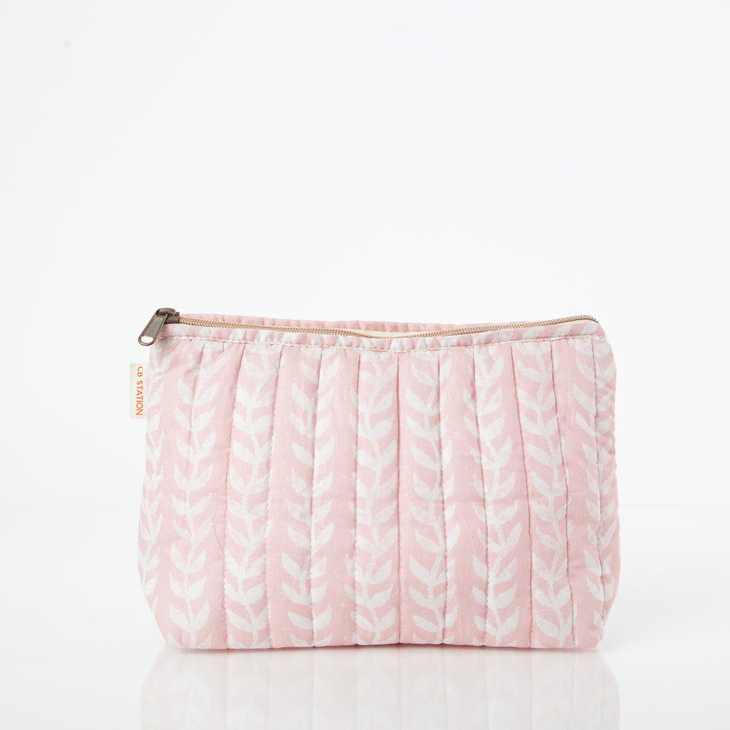 Block Print Clutch/ Make-Up Bag Custom Personalized Embroidered