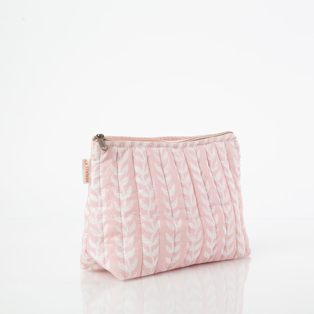 Block Print Clutch/ Make-Up Bag Custom Personalized Embroidered