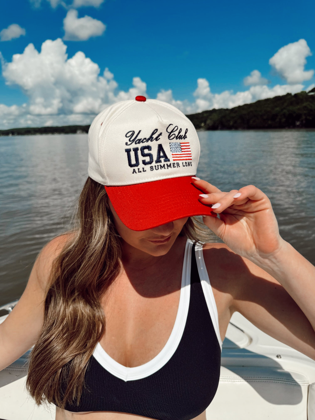 Yacht Club USA Vintage Trucker Hat