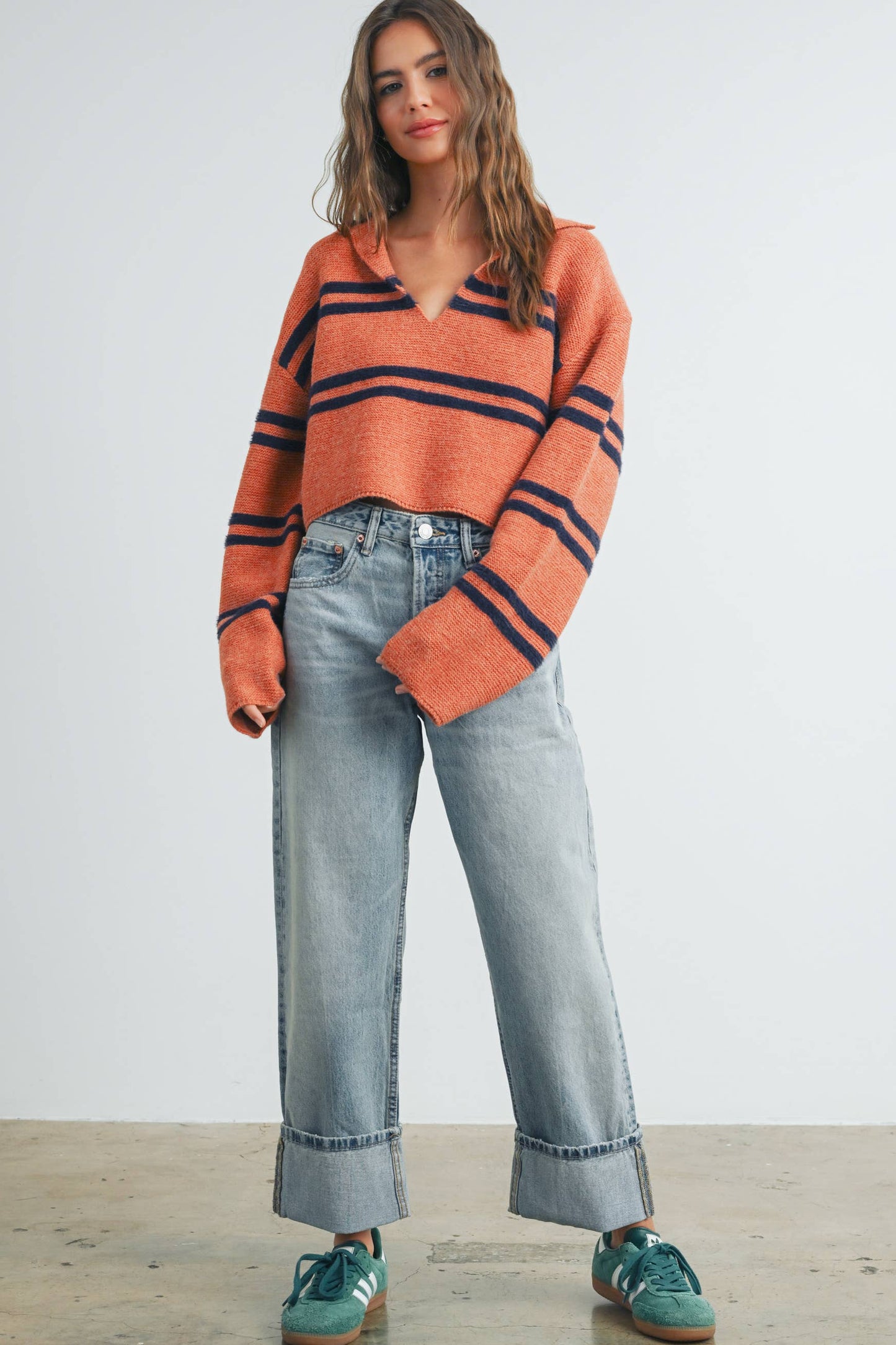 Stripe Collar Sweater