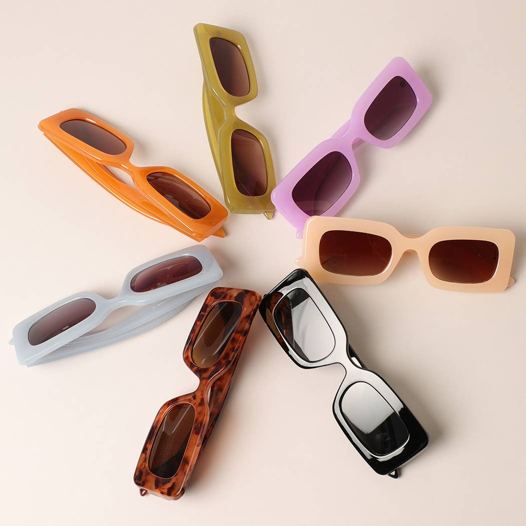 Bold Rectangular Shape Sunglasses