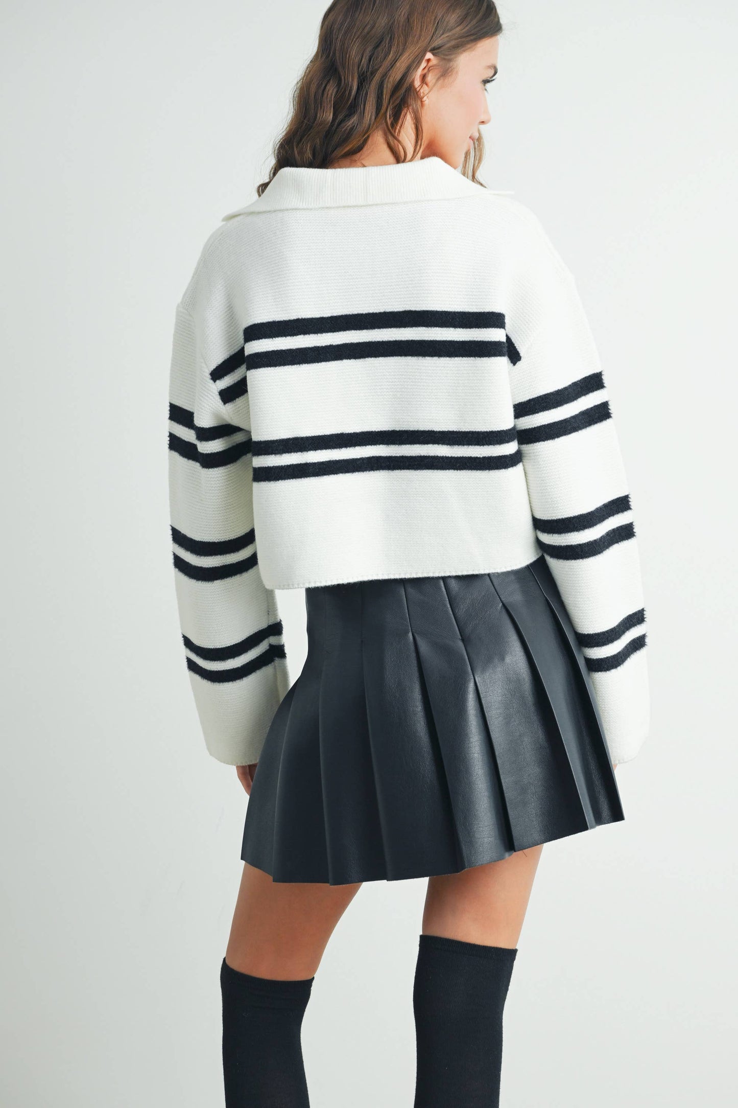 Stripe Collar Sweater