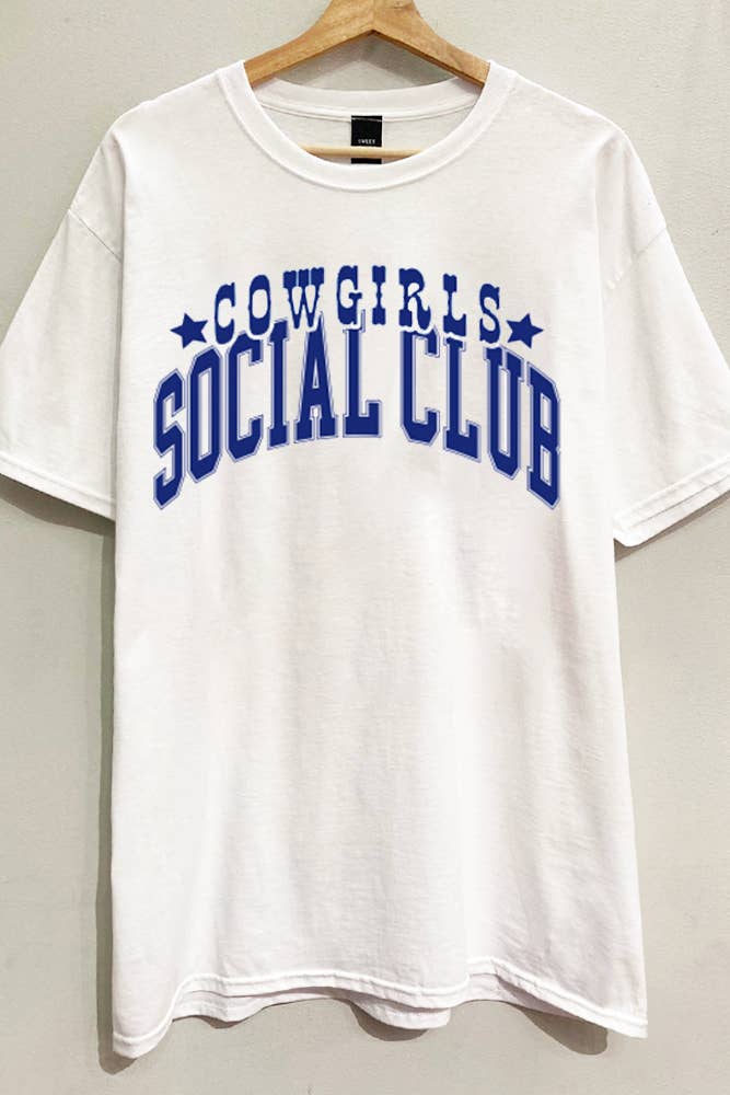 Cowgirls Social Oversized Club Tee