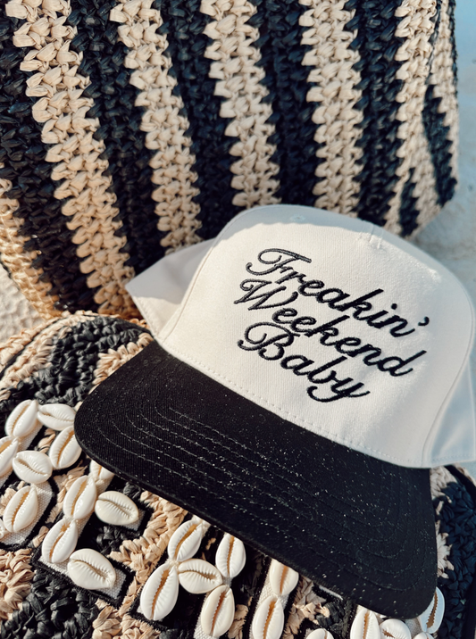 Freakin' Weekend Baby - Black Vintage Trucker Hat