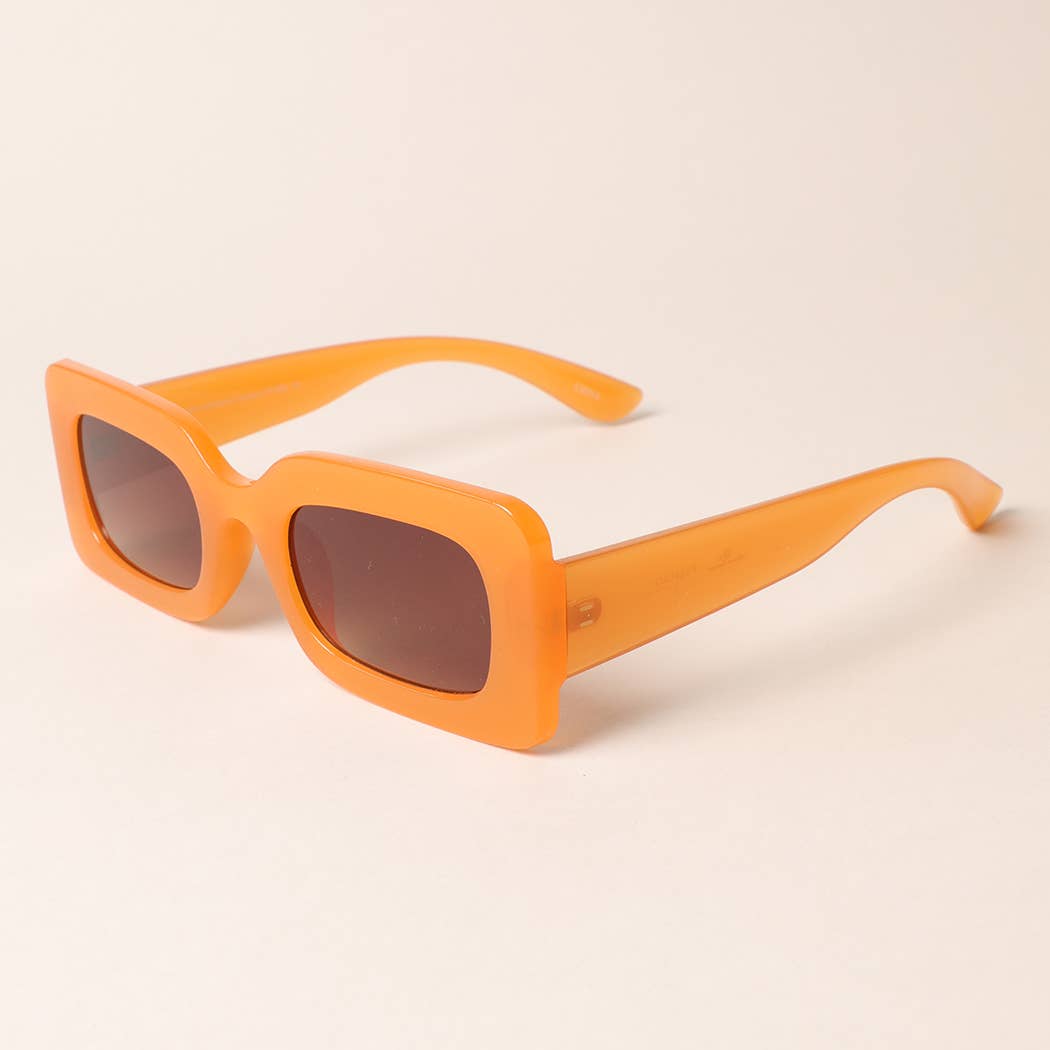 Bold Rectangular Shape Sunglasses