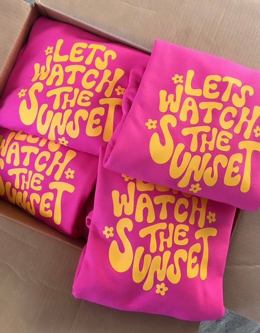 Let’s Watch The Sunset Screen Print Transfer