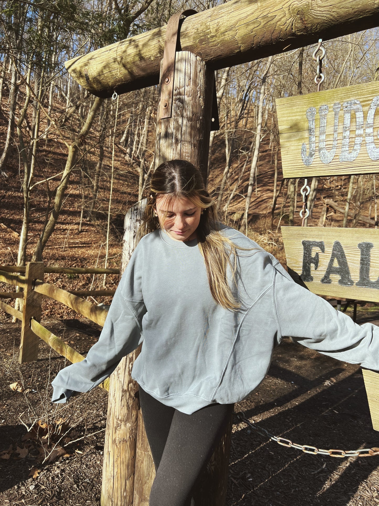 Lazy Days Dusty Blue Sweatshirt