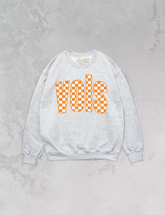 Tennessee VOLS, Checkerboard Oversized 90's Sweatshirt