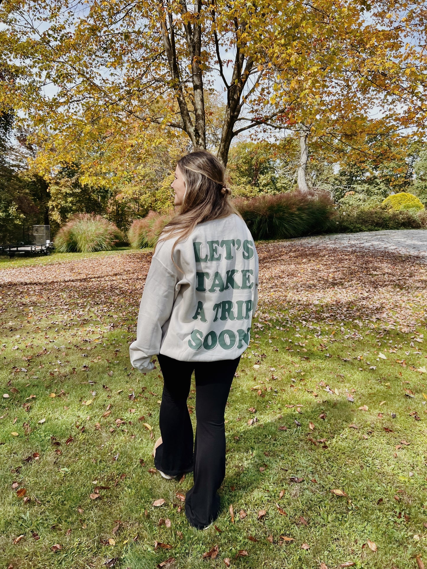 Let's Take A Trip Soon Graphic Crewneck Sweatshirt