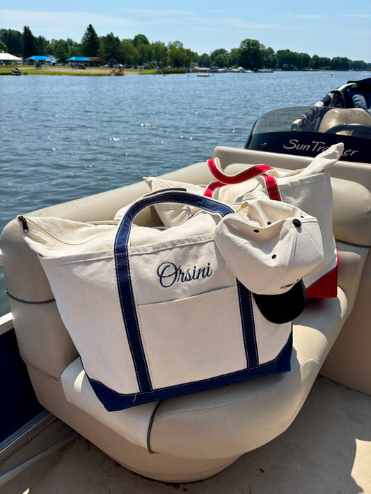 Custom Personalized Embroidered Canvas Tote Bag