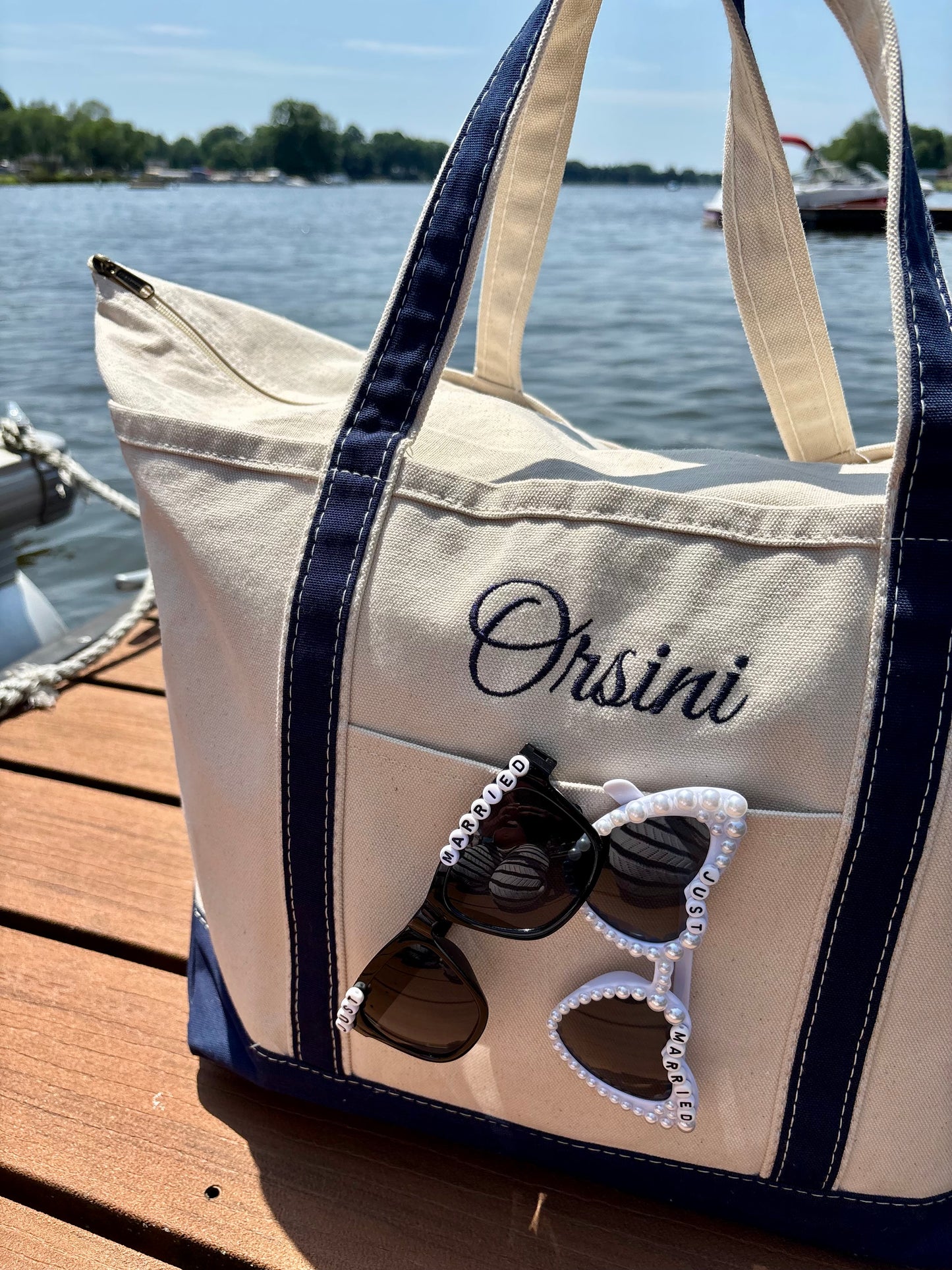 Custom Personalized Embroidered Canvas Tote Bag