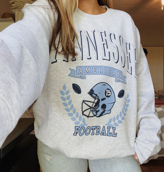 Blue Tennessee Graphic Crewneck Sweatshirt