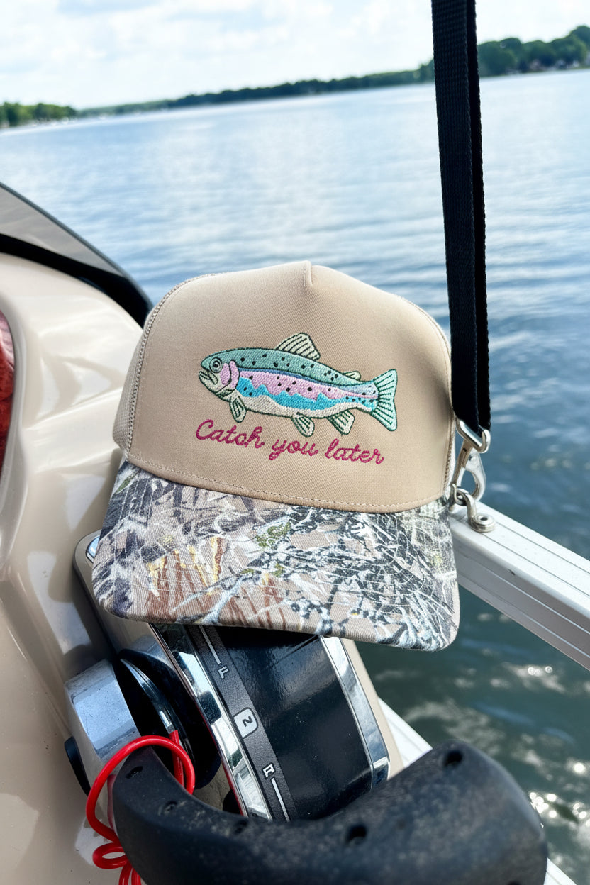 Catch You Later Embroidered Trucker Hat