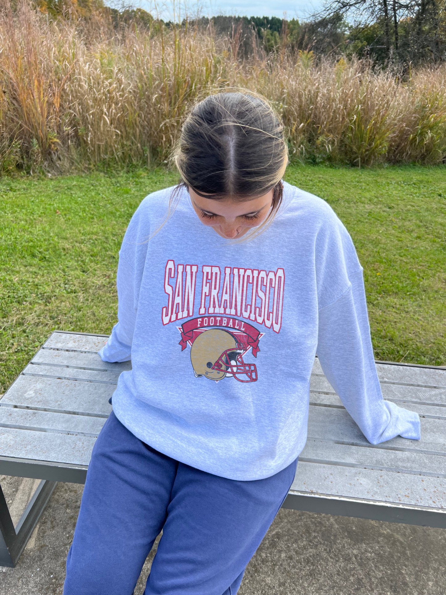 Football Vintage Style Crewneck Sweatshirts