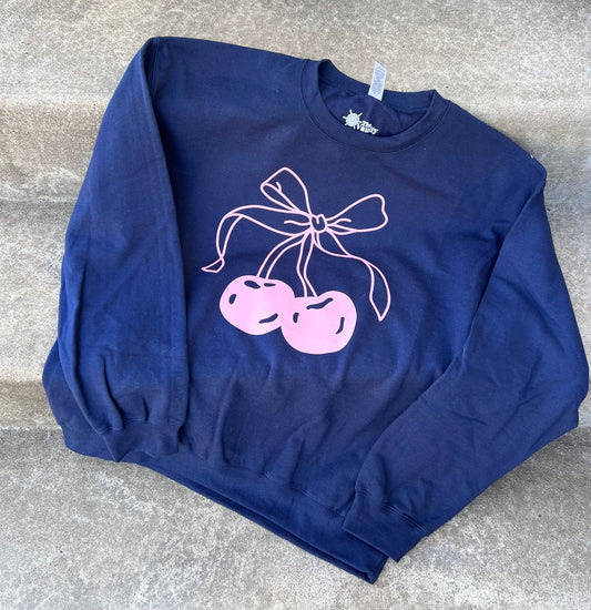 Pinky Cherry Crewneck Sweatshirt