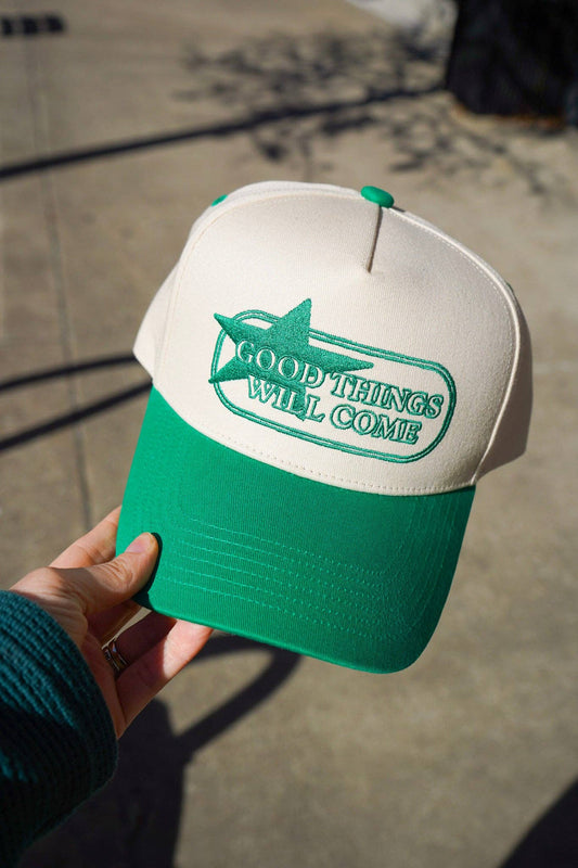 Good Things Will Come - Green Trucker Hat