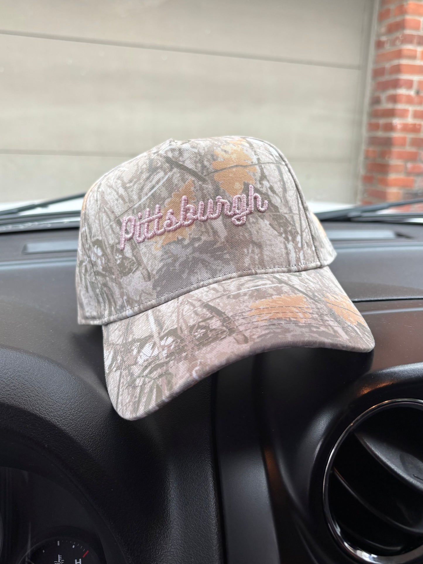 Pittsburgh Embroidered Camo Trucker Hat