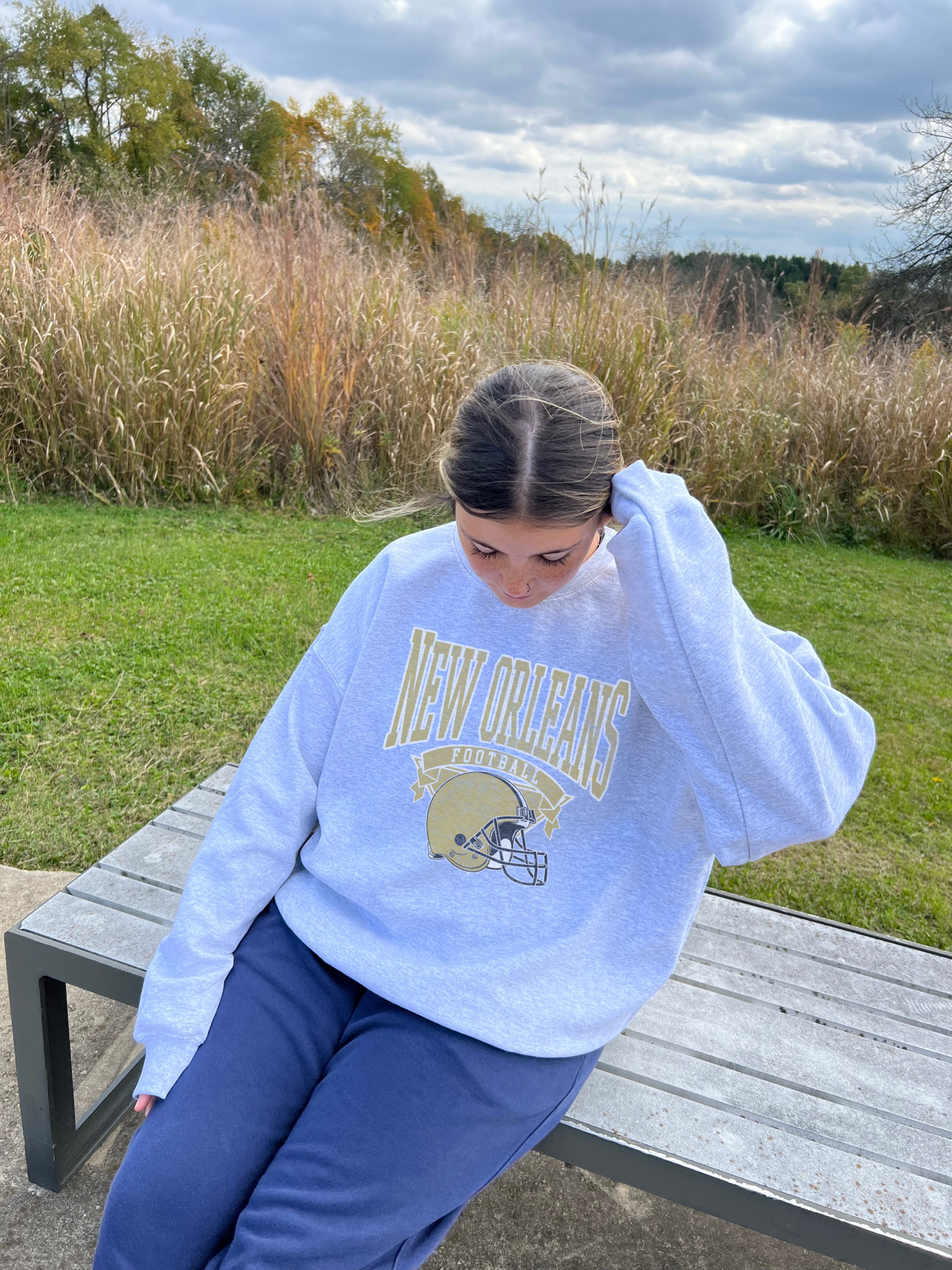 MORE Football Vintage Style Crewneck Sweatshirts