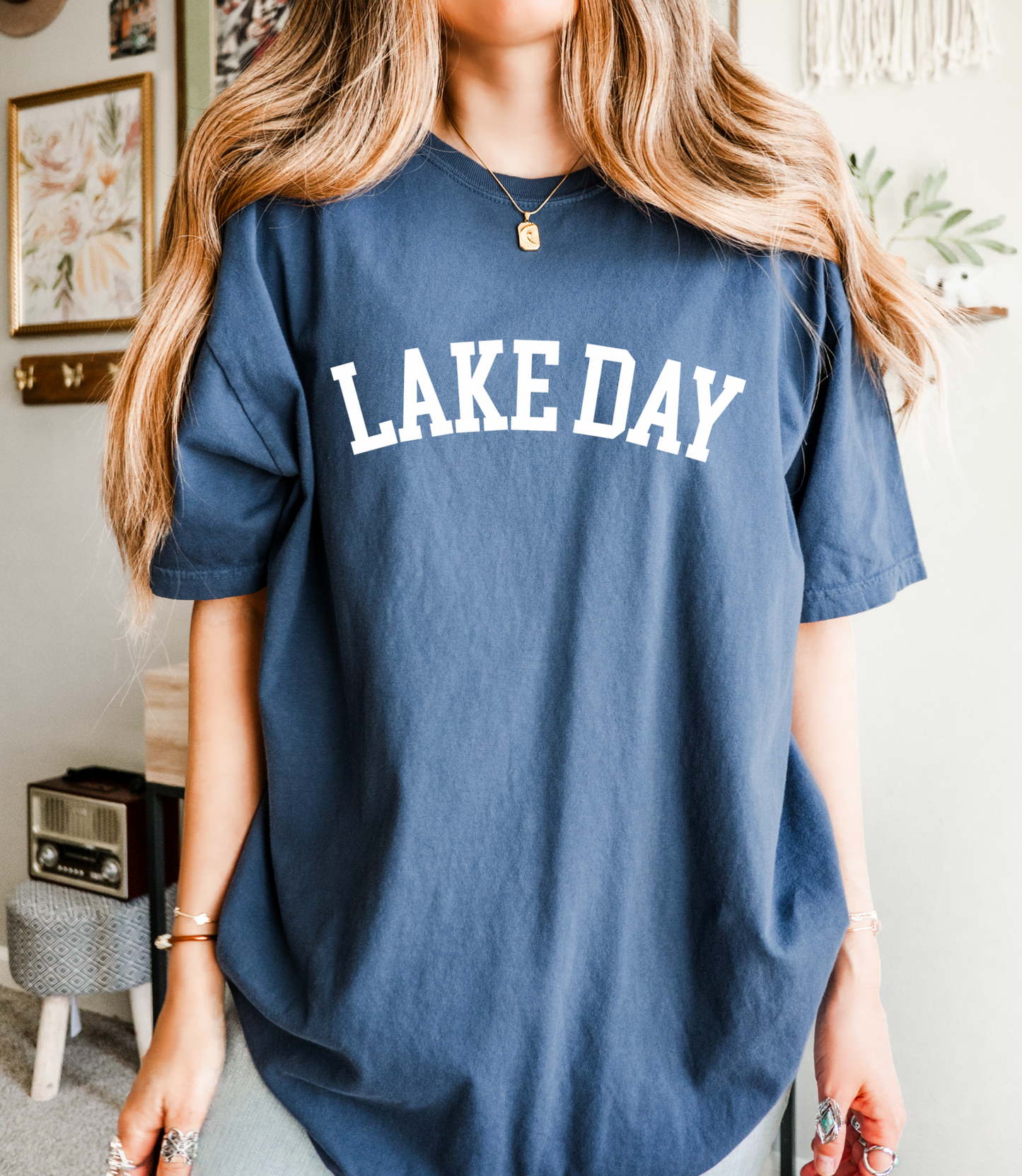 Lake Day (puff ink) Oversized Shirt