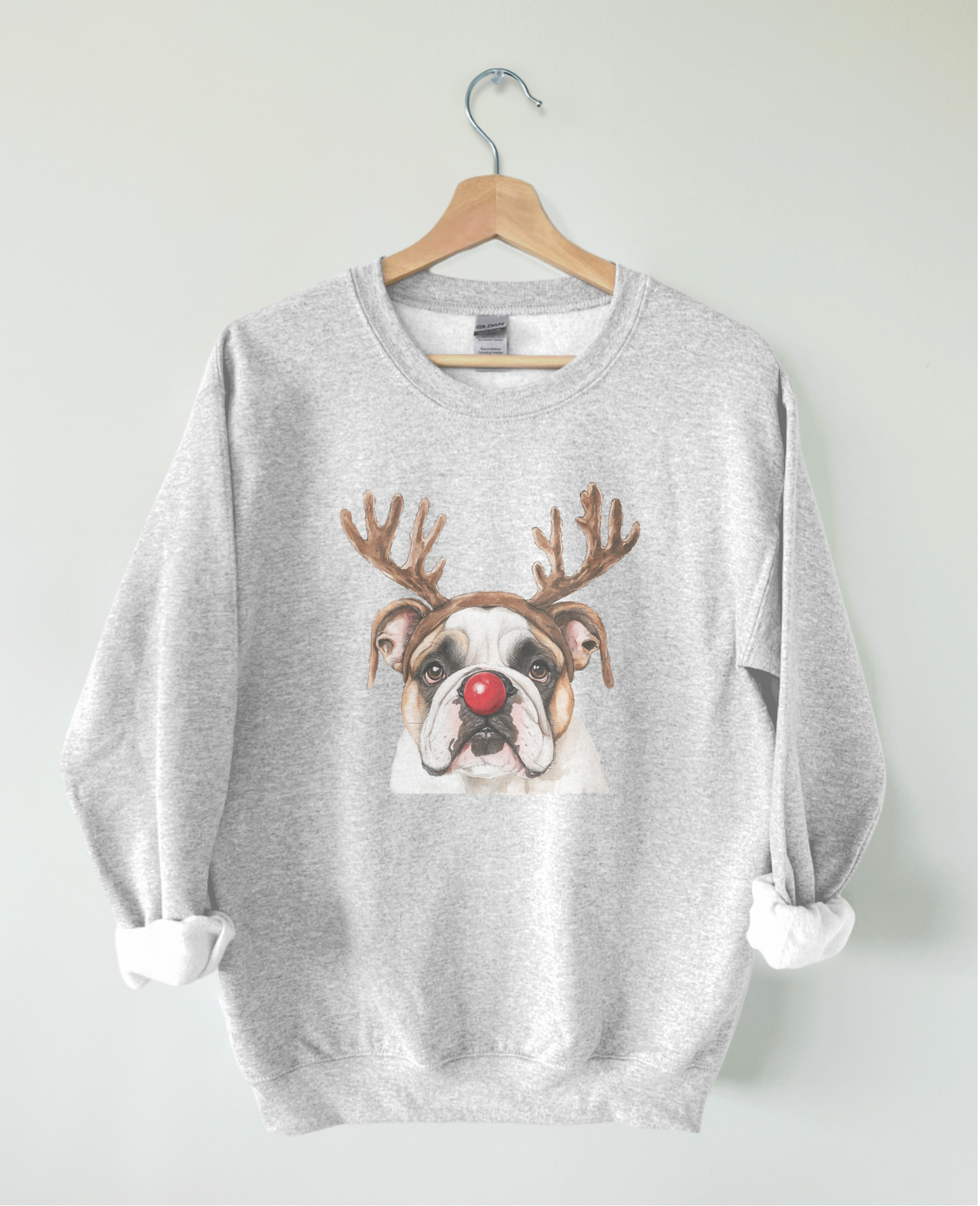 Bulldog Holiday Reindeer Sweatshirt