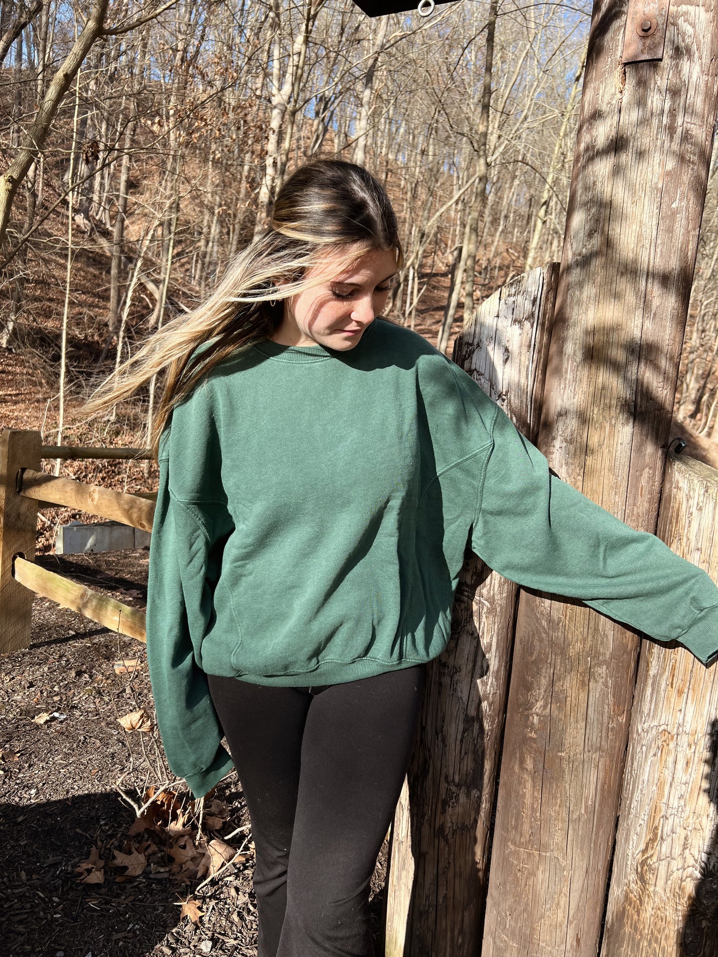 Lazy Days Green Sweatshirt