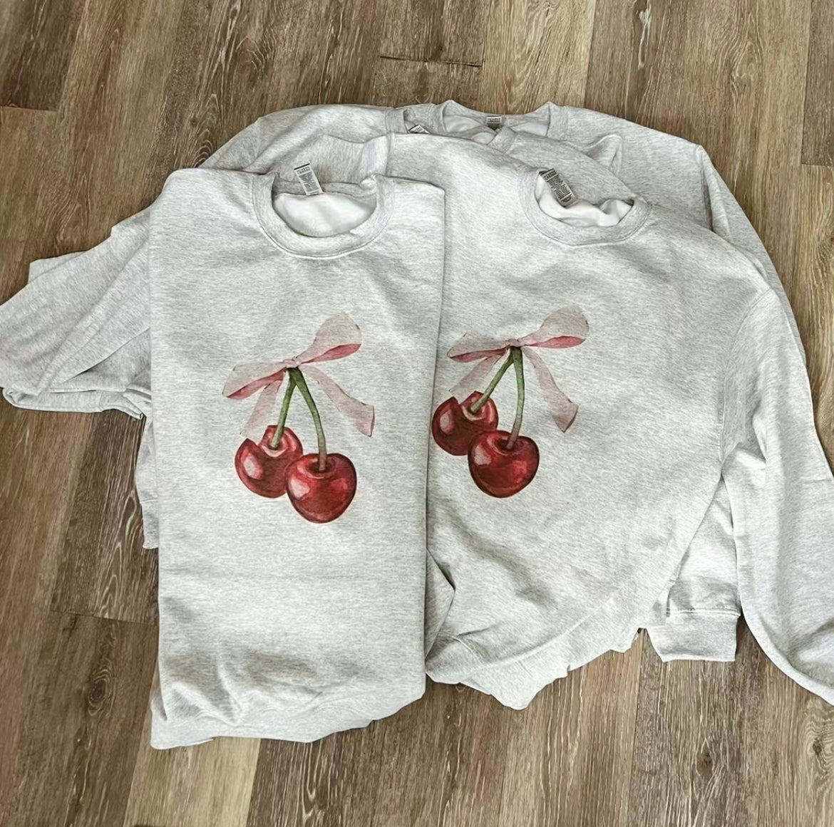 Cherry Bow Screen Print DTF Transfer