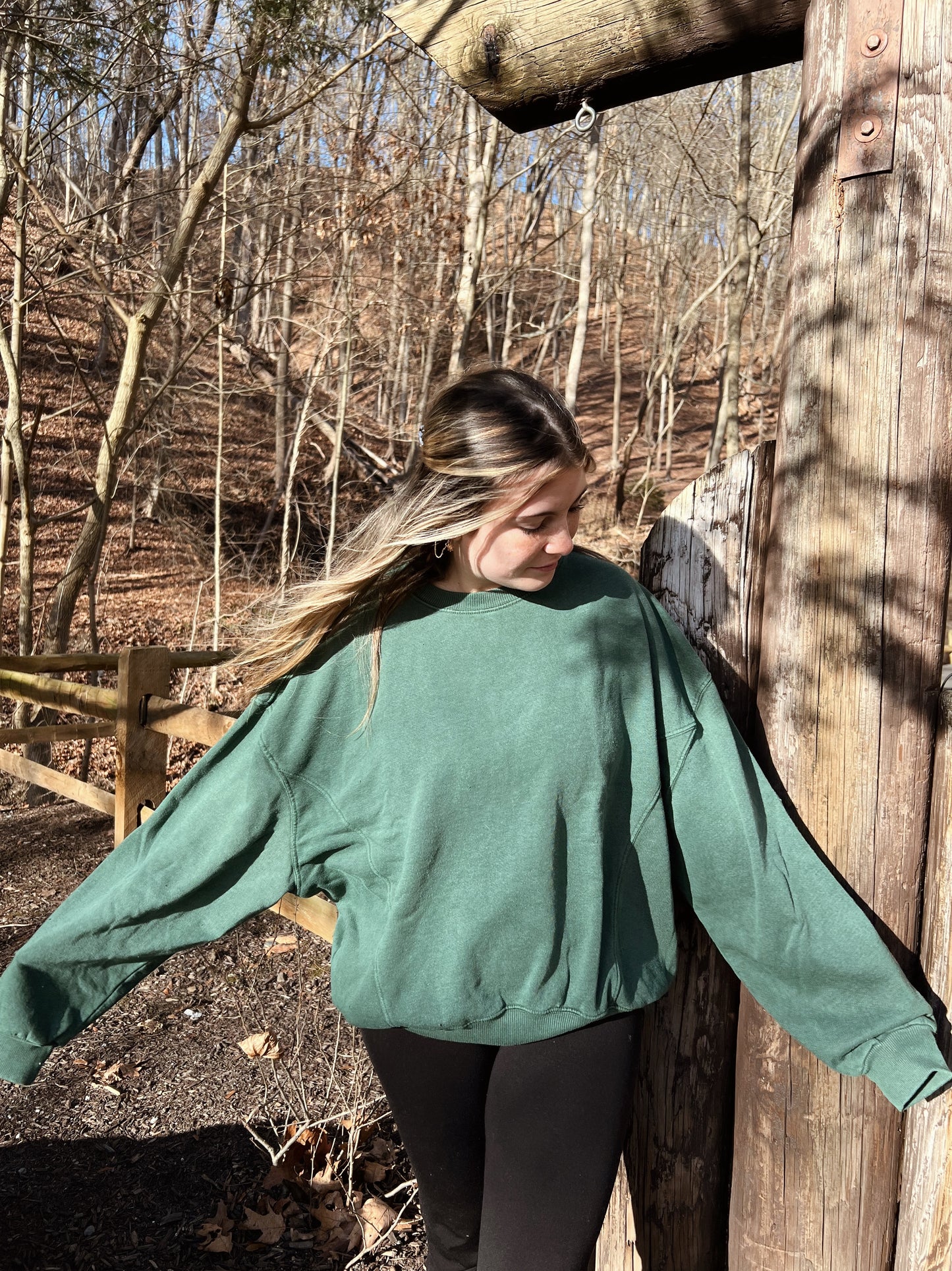 Lazy Days Green Sweatshirt