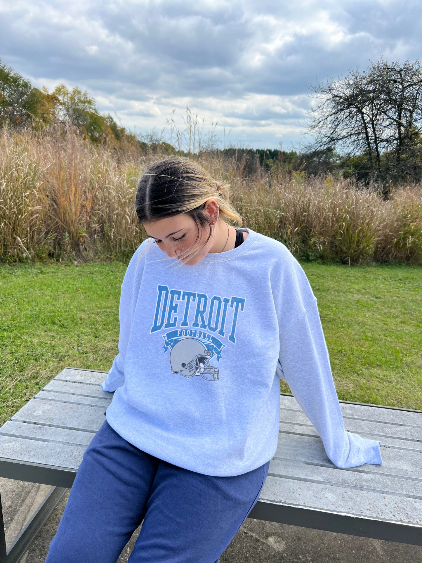 MORE Football Vintage Style Crewneck Sweatshirts