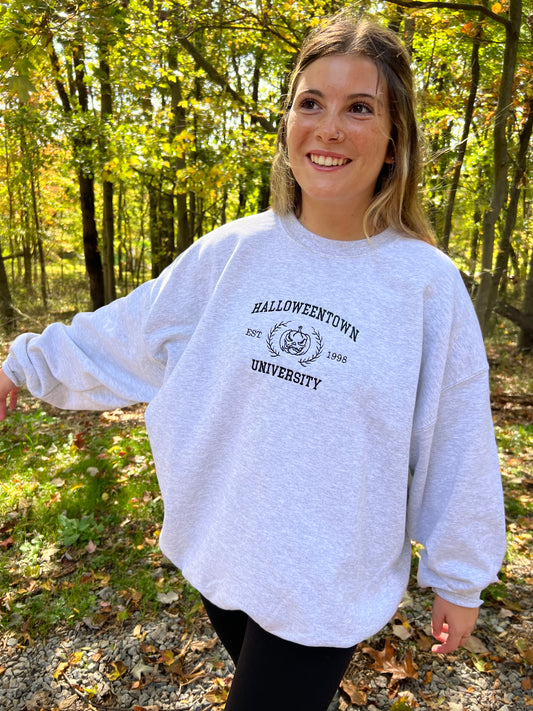 Halloweentown University Embroidered Crewneck Sweatshirt