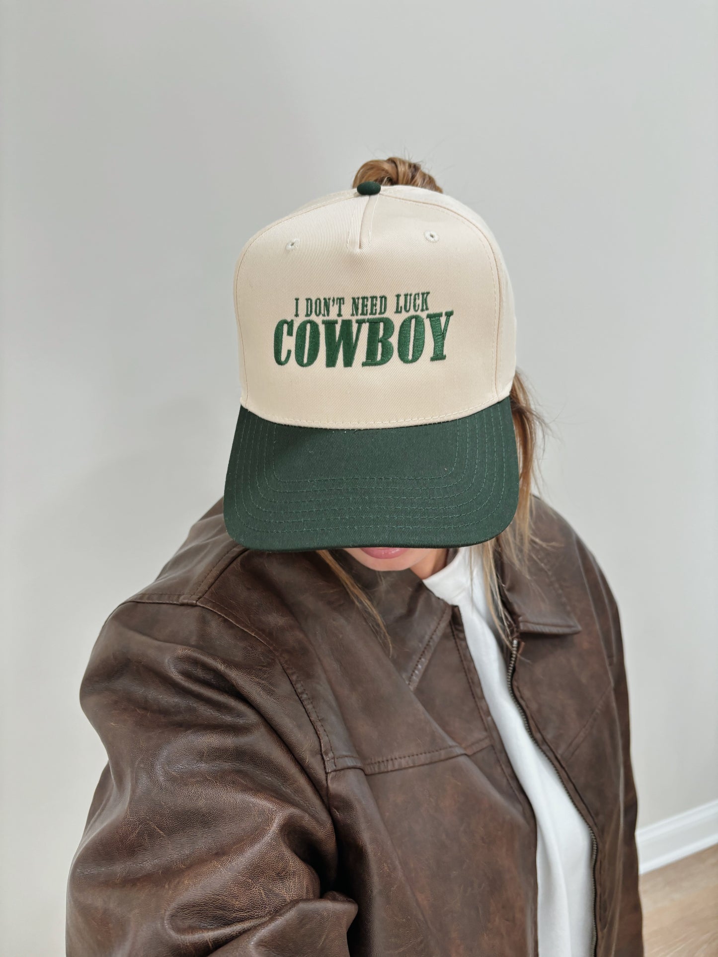 I Don't Need Luck Cowboy Embroidered Hat