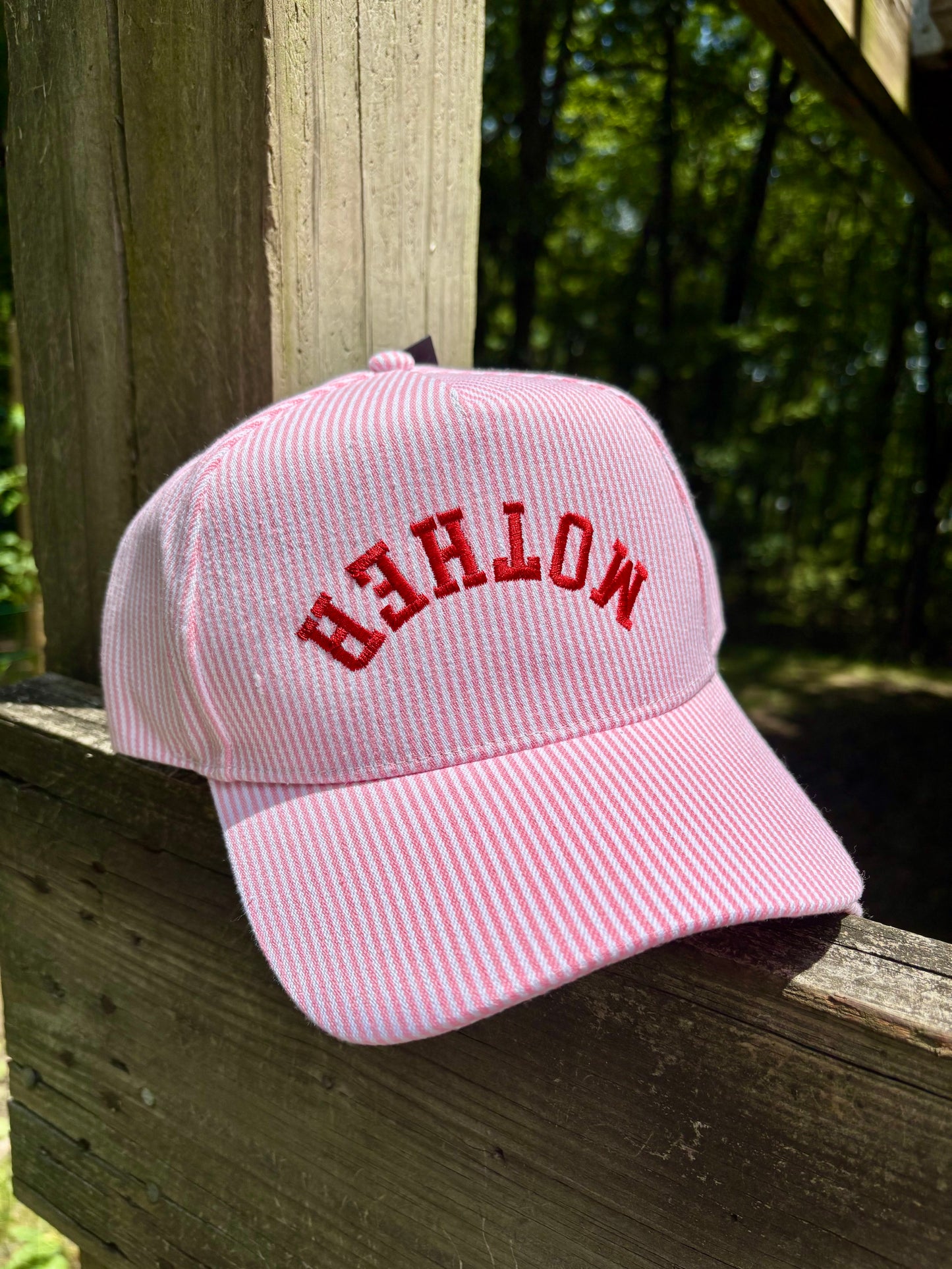 MOTHER UPSIDE DOWN Embroidered Trucker Hat