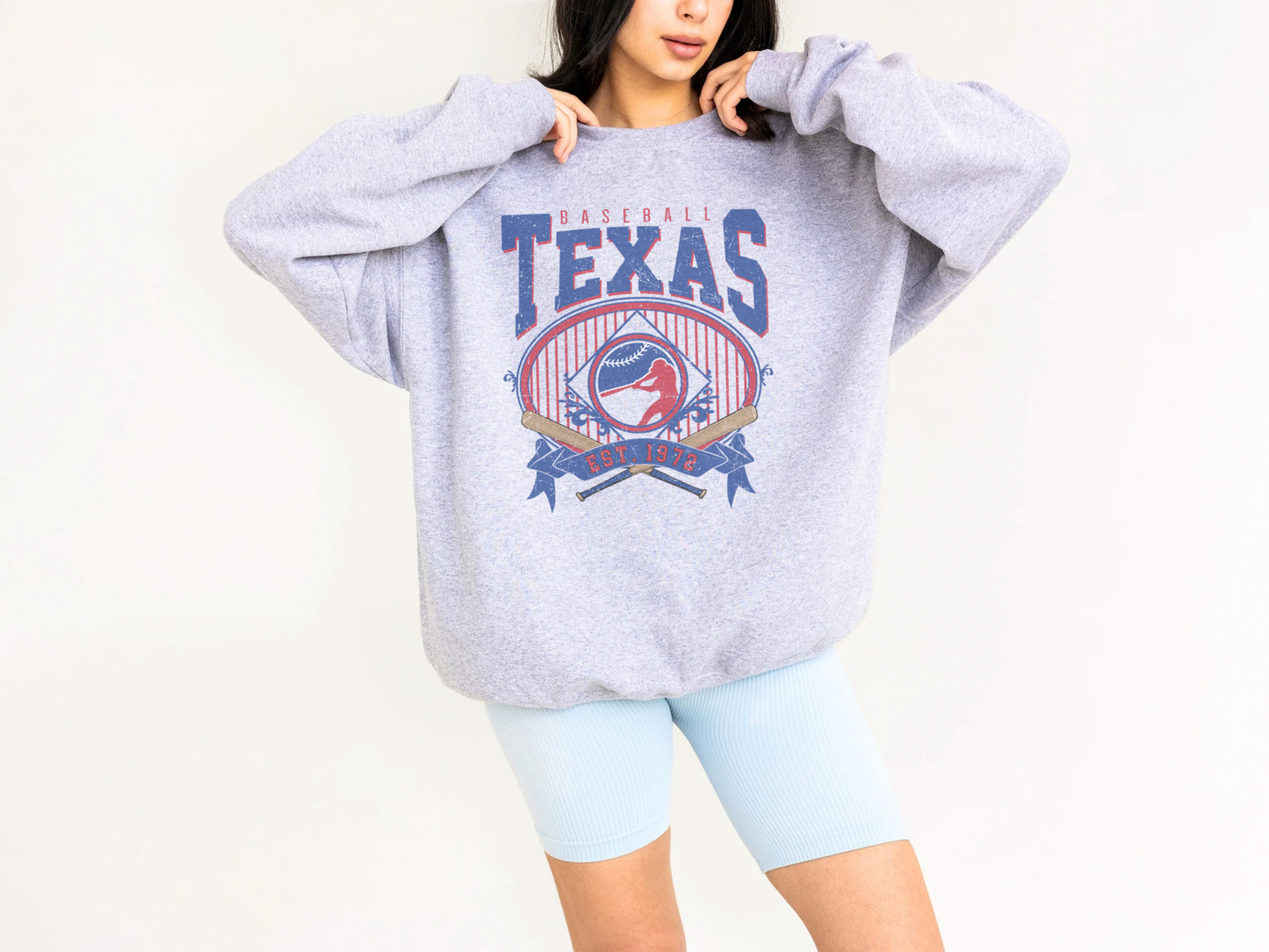 Baseball GREY Crewneck Sweatshirt