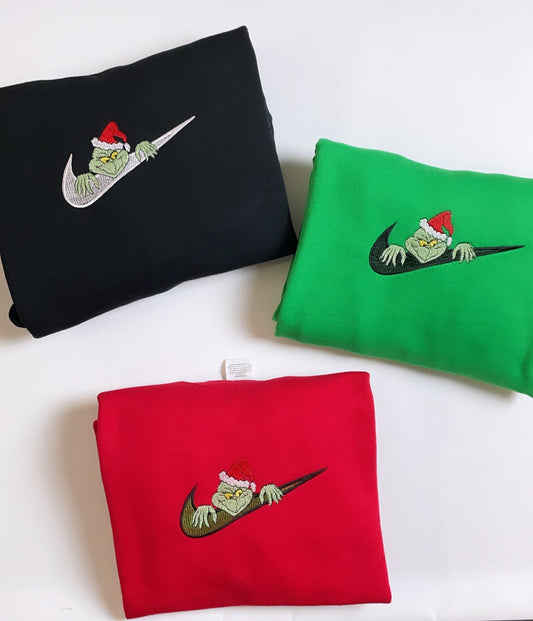 OG Holiday Embroidered Grinchmas Sweatshirt