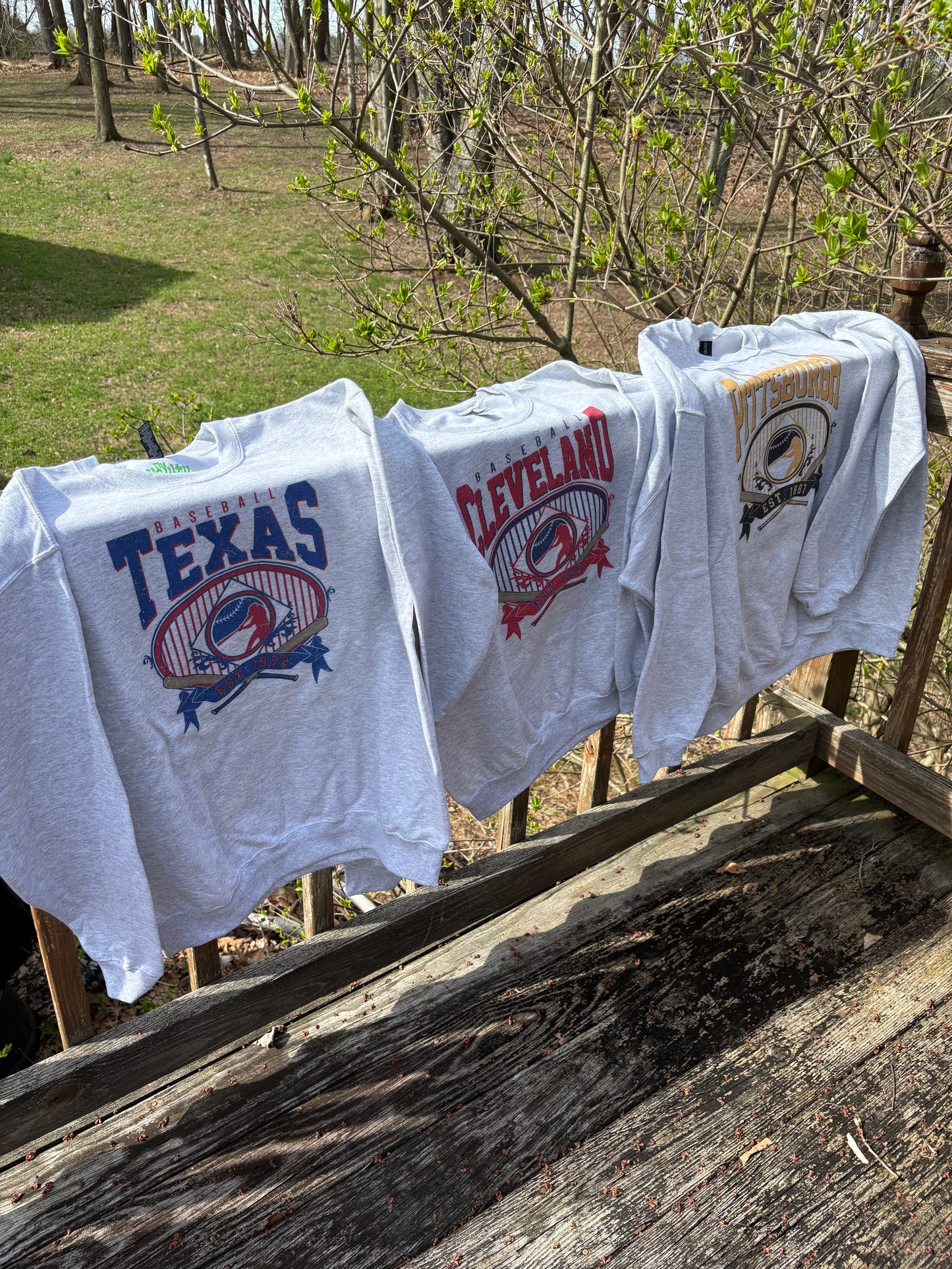 Baseball GREY Crewneck Sweatshirt