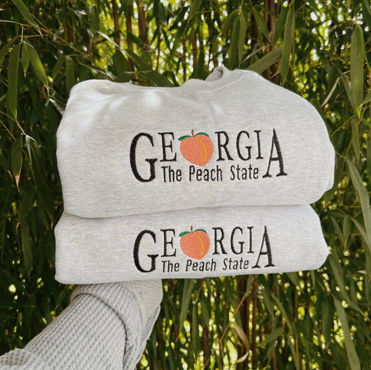 The Peach State Embroidered Crewneck