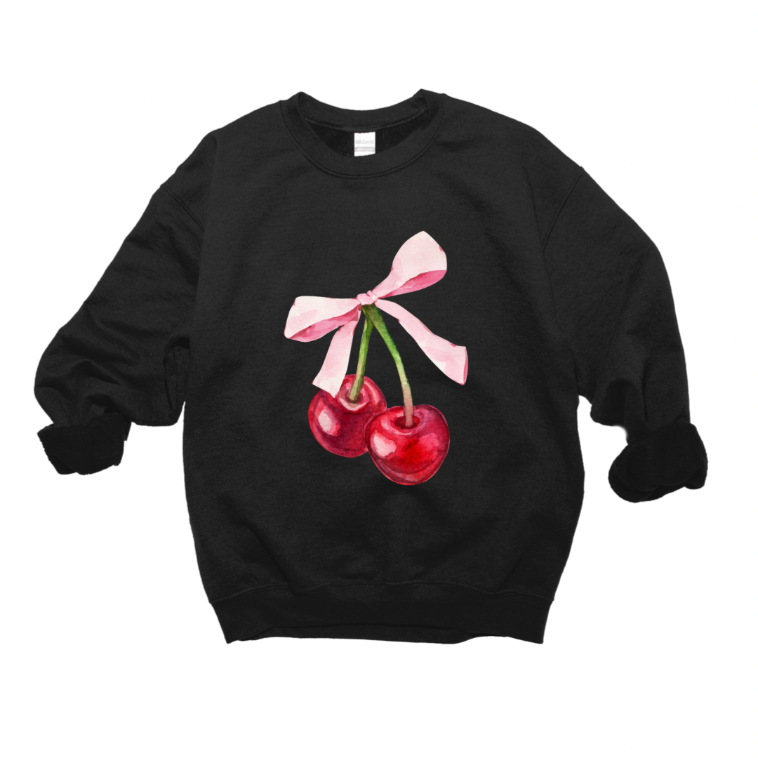 Cherry Colored Crewneck Sweatshirt