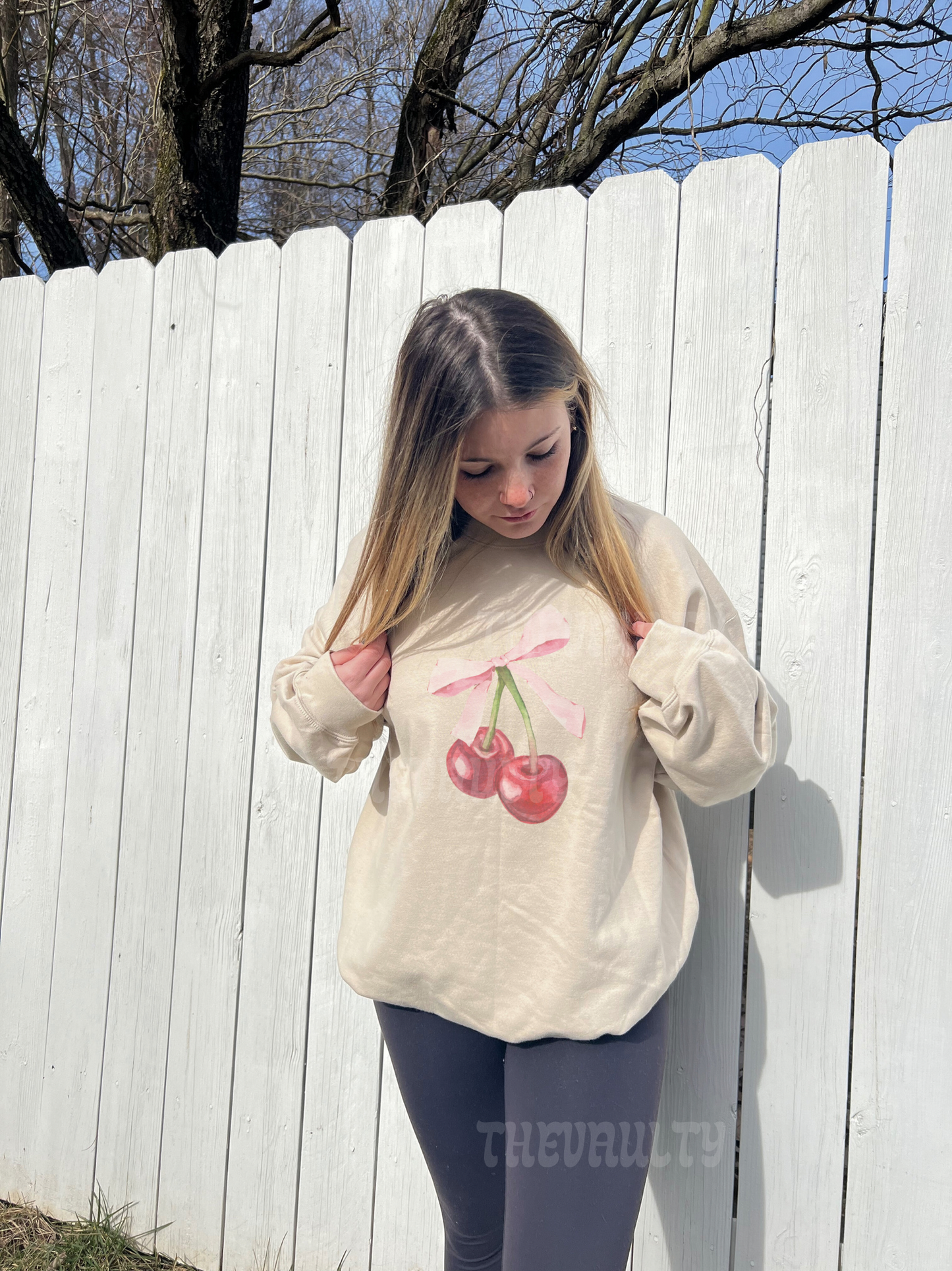 OG Cherry Vintage Style Crewneck Sweatshirt