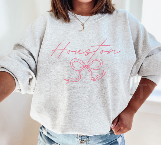Houston Bow Crewneck Sweatshirt