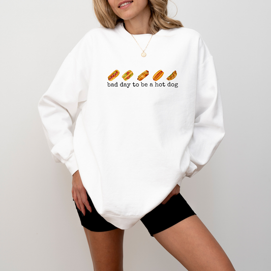 Bad Day To Be A Hot Dog Crewneck Sweatshirt