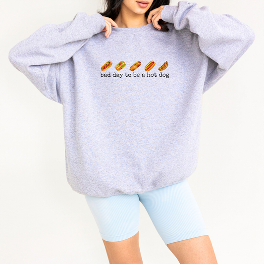 Bad Day To Be A Hot Dog Crewneck Sweatshirt